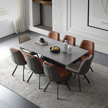 Modern Extendable Rectangular Dining Table for 4-8