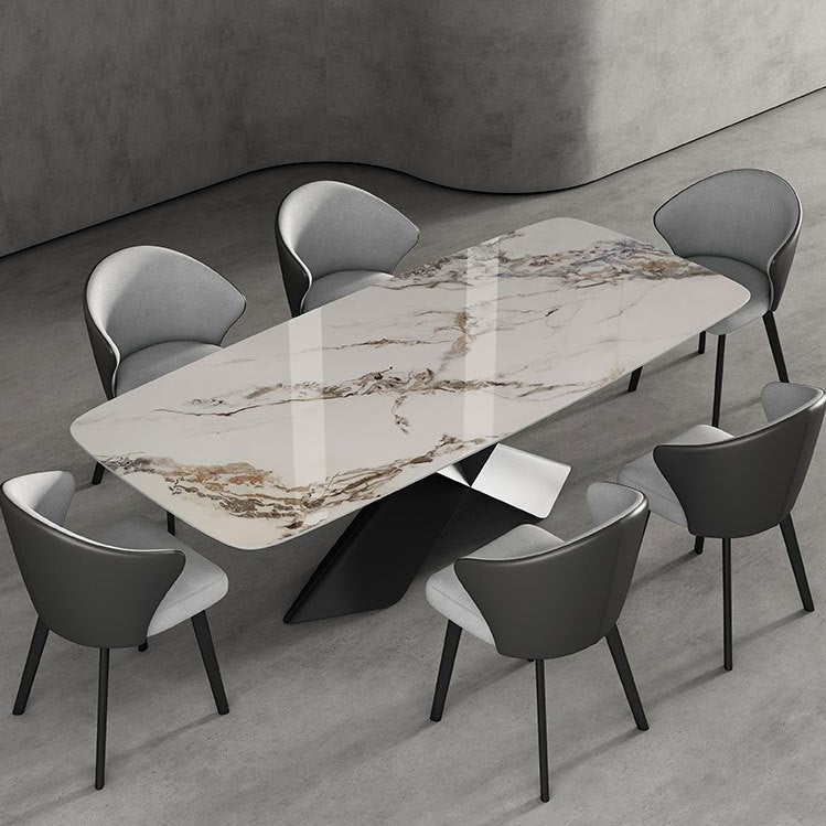 Rectangular Shaped Sintered Stone Top Dining Table