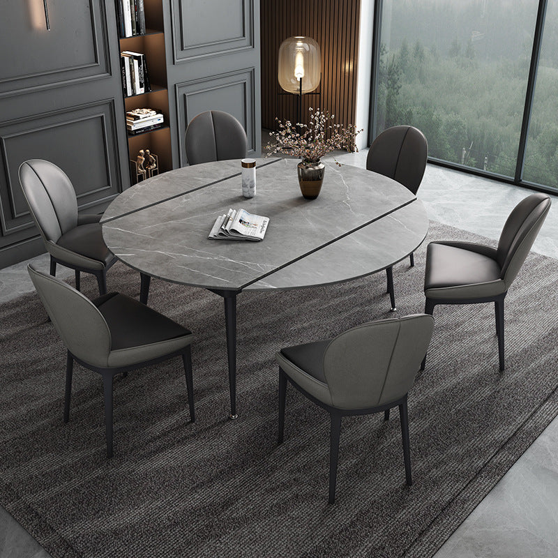 Extendable Round Dining Table With Hidden Induction Cooker