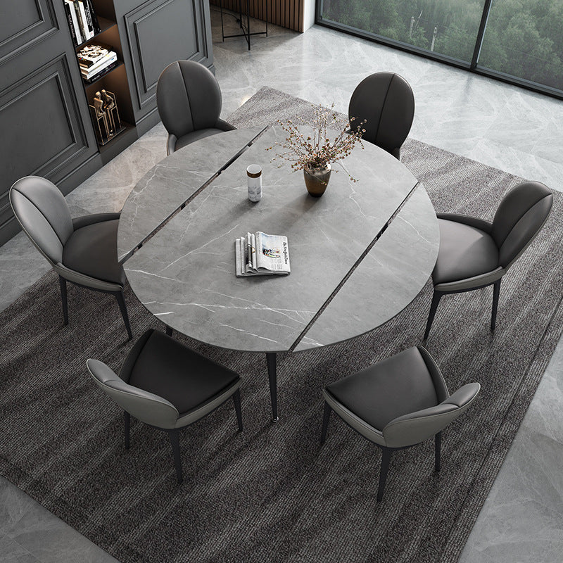 Extendable Round Dining Table With Hidden Induction Cooker