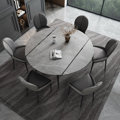 Extendable Round Dining Table With Hidden Induction Cooker