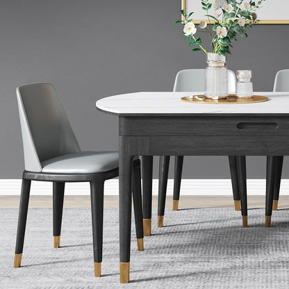 Solid Wood Frame Extendable Round Dining Table