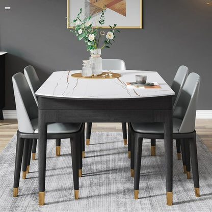 Solid Wood Frame Extendable Round Dining Table