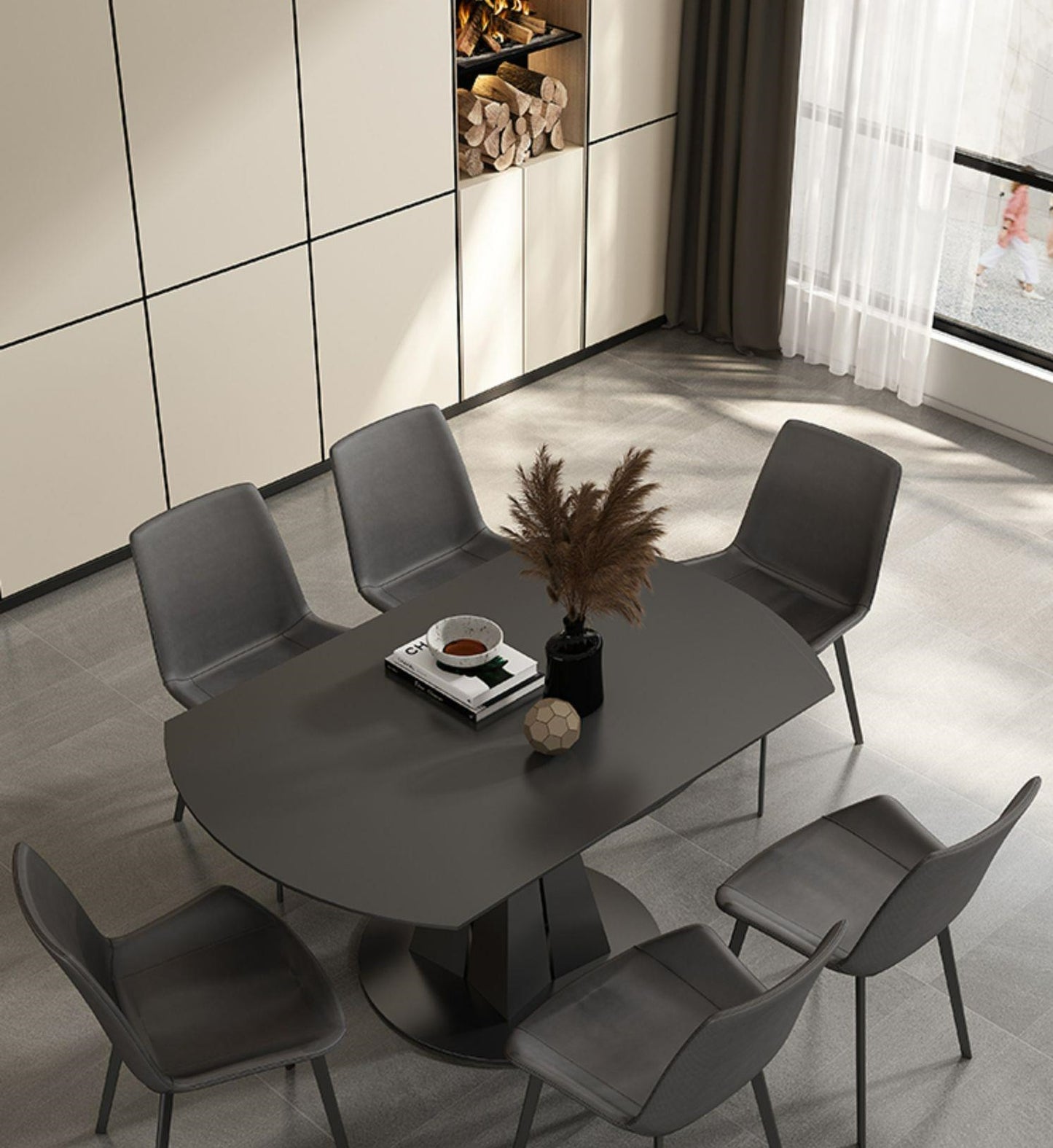 Modern Foldable Extendable Dining Table