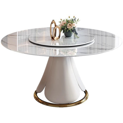 6 Seaters Extendable Round Dining Table