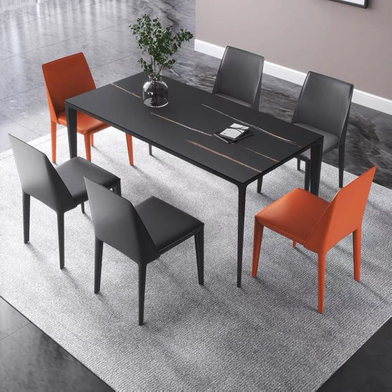 Nordic Dining Furniture Rectangle Sintered Stone Top Dining Table