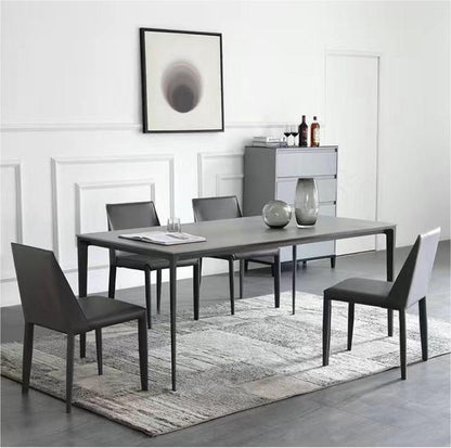 Nordic Dining Furniture Rectangle Sintered Stone Top Dining Table