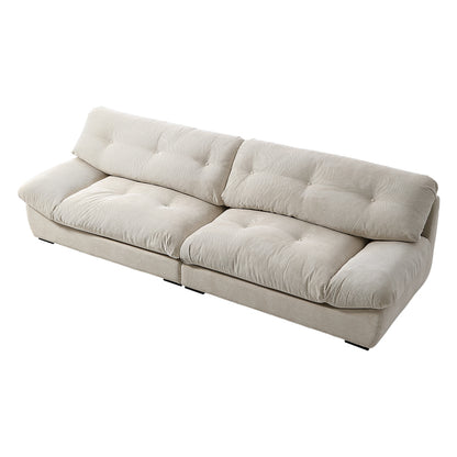 Low Armrest Beige Cloud Sofa