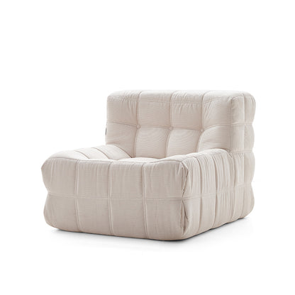 Lazy vacuum compression single sofa white