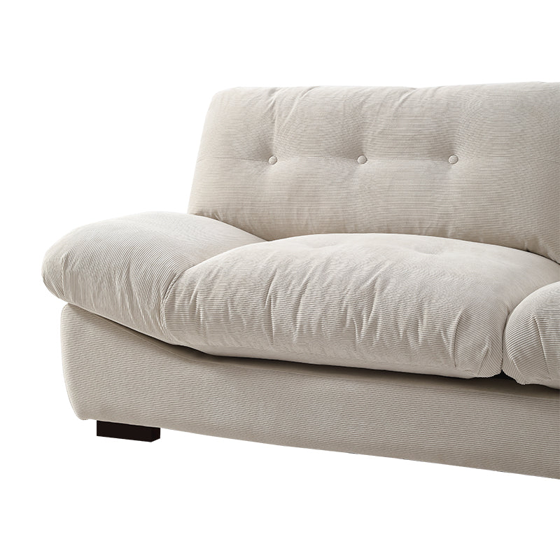 Low Armrest Beige Cloud Sofa