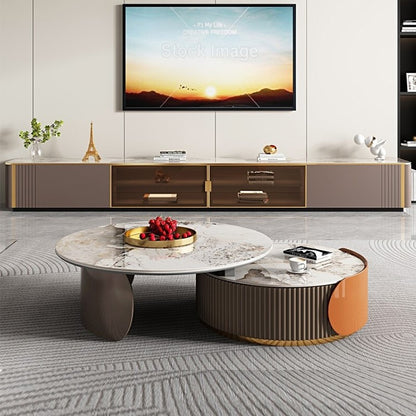 Set Of Modern Designed TV Cabinet And Nesting Coffee Table