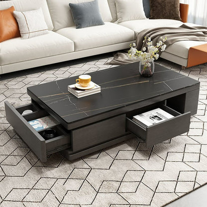 Extendable Coffee Table And TV Stand With Open Storage Shelving