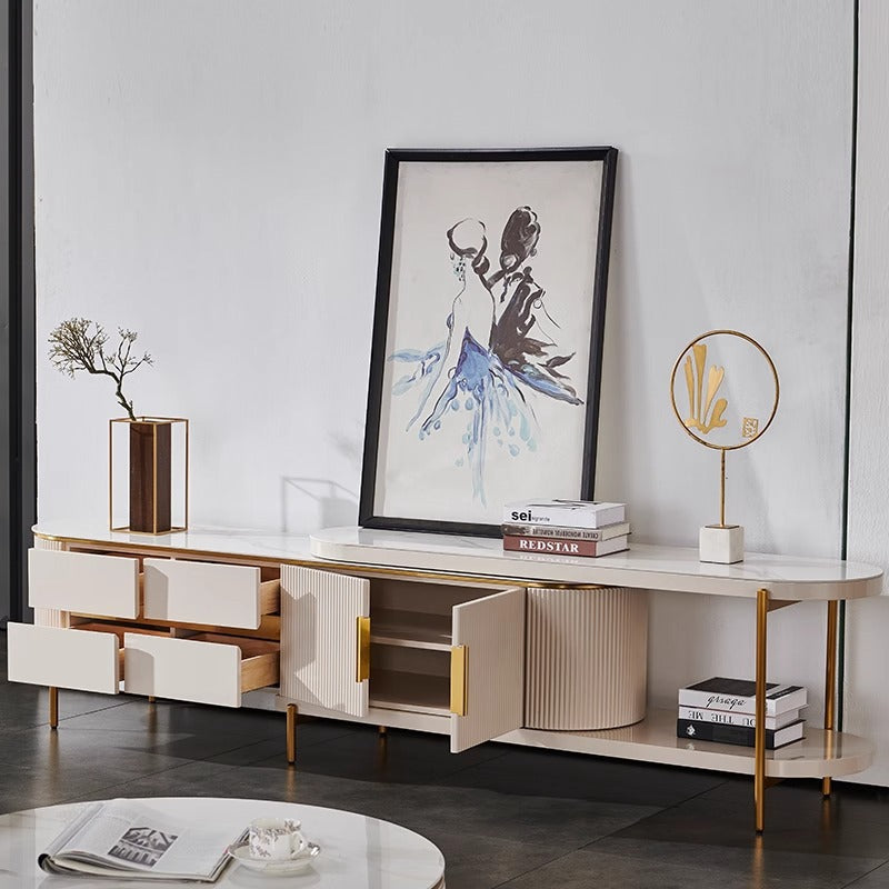 Elegant Wooden Coffee Table Set And TV Stand