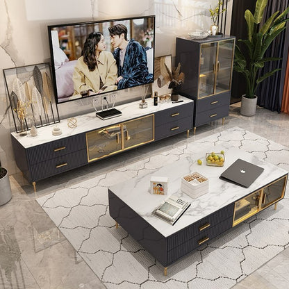 Dual Elegance Coffee Table And TV Stand