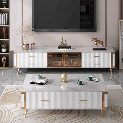 Modern Rectangular Coffee Table and TV Stand