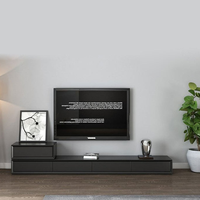 Modern Wood Coffee Table And TV Stand Set With Drawer Chest