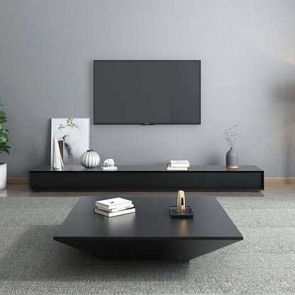 Modern Wood Coffee Table And TV Stand Set With Drawer Chest