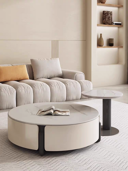 Luxury Round Coffee Table and TV Stand