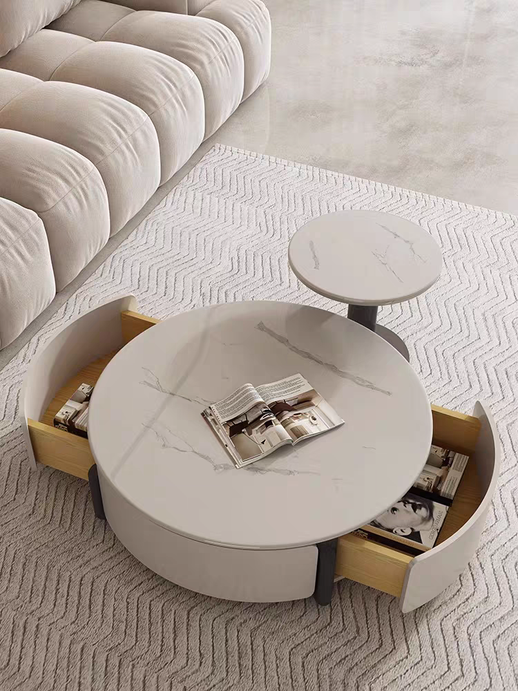 Luxury Round Coffee Table and TV Stand