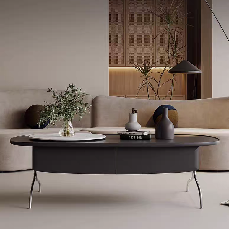 Black Sintered Stone Coffee Table