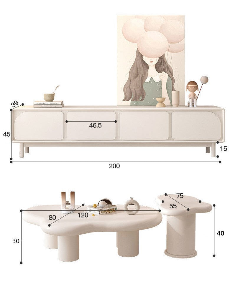 Cloud Shaped Coffee Table Side Table TV Stand