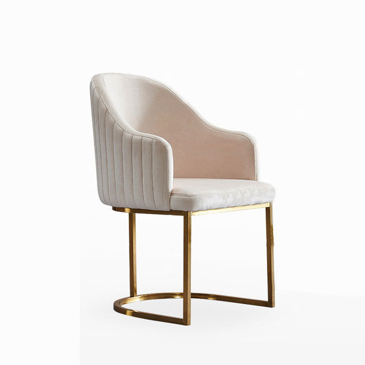 Gold Stainless Steel Leg Dining Chair