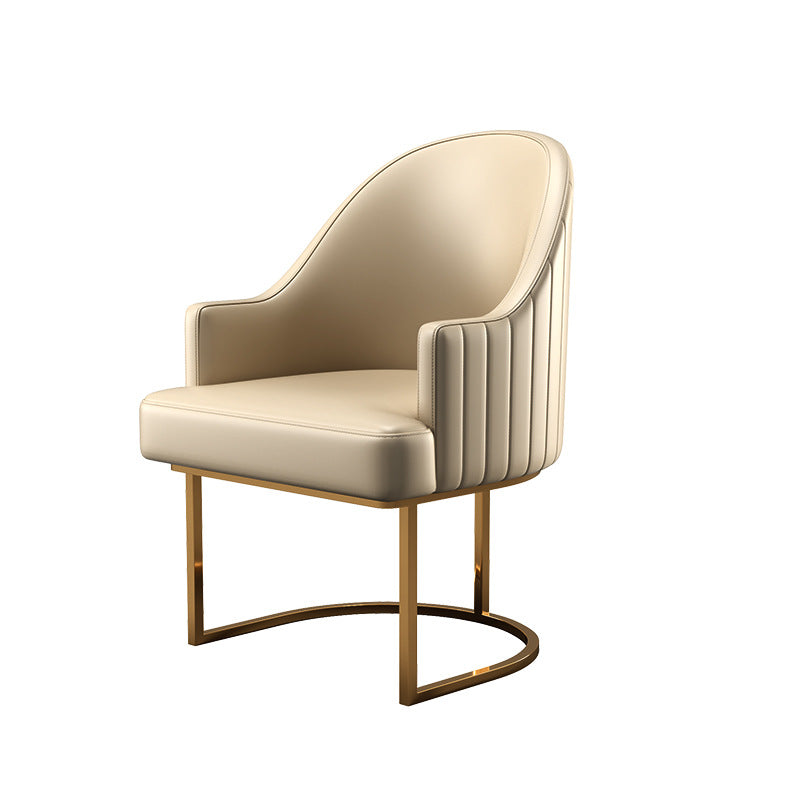 Gold Stainless Steel Leg Dining Chair