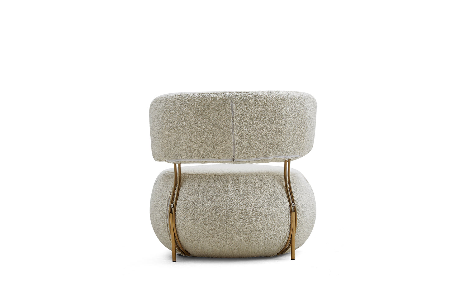 Boucle round upholstered leisure chair