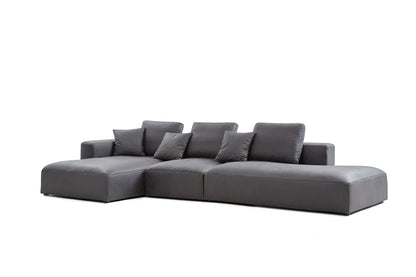 Designer Living Room Chase Lounge Large Sofa Dark Grey