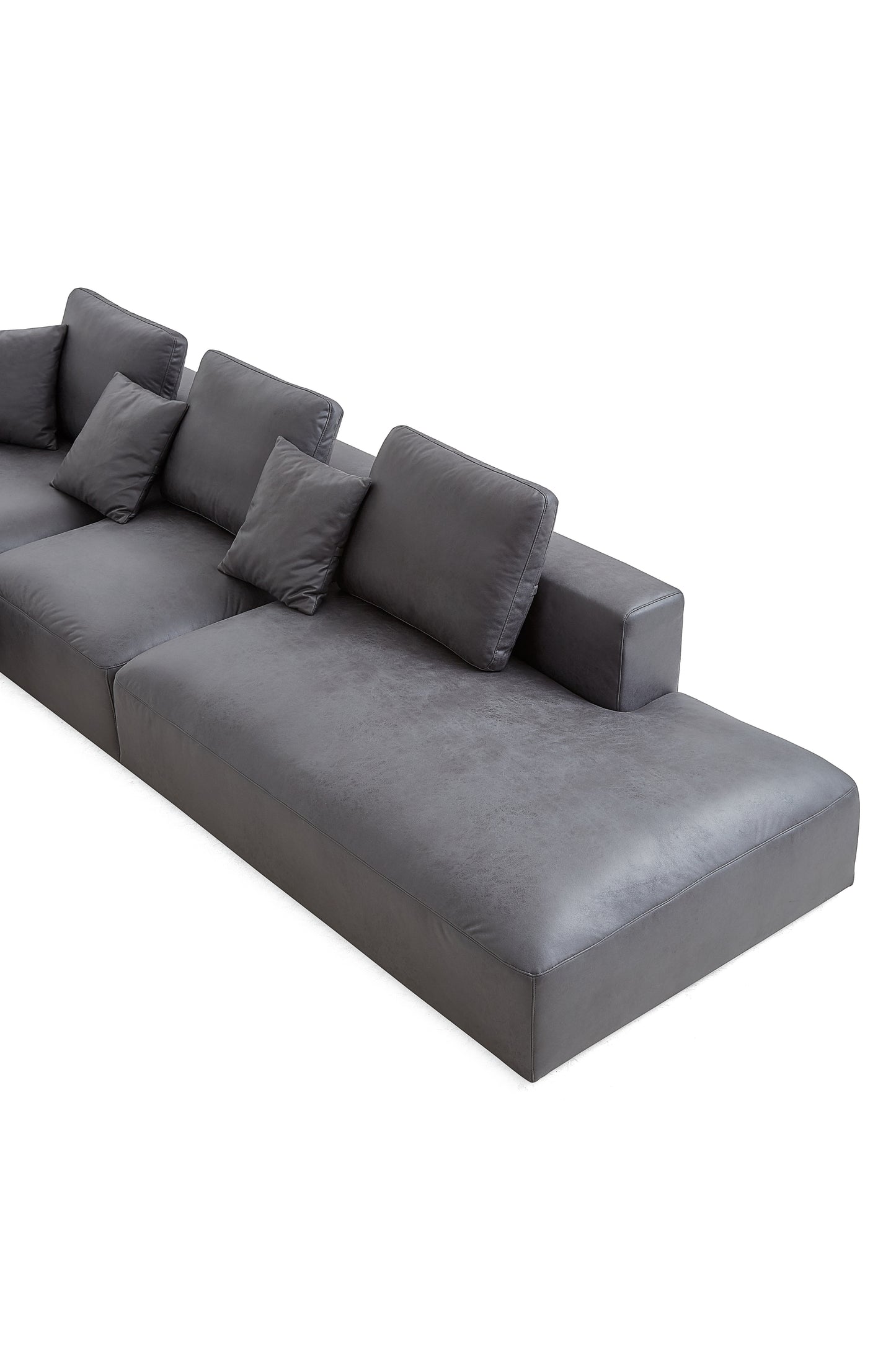 Designer Living Room Chase Lounge Large Sofa Dark Grey