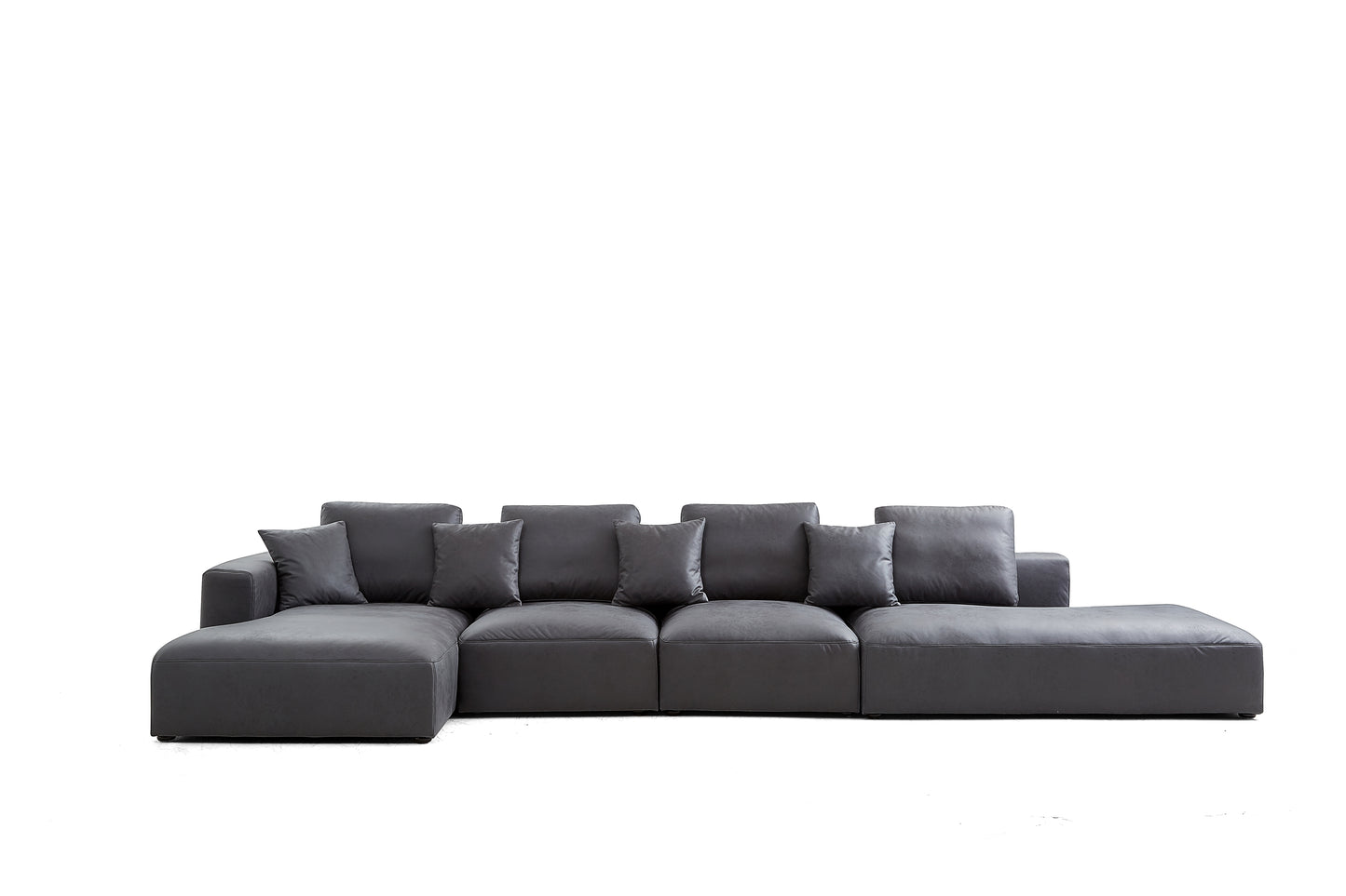 Designer Living Room Chase Lounge Large Sofa Dark Grey