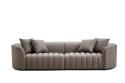 Modern Style Gray Large Loveseat Couch