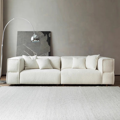 4- Seater Modern Boucle Sofa White