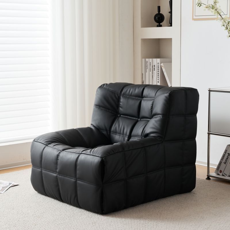 Lazy vacuum compression single sofa black