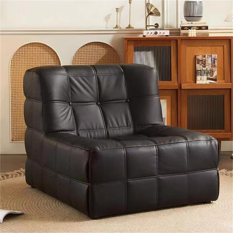 Lazy vacuum compression single sofa black