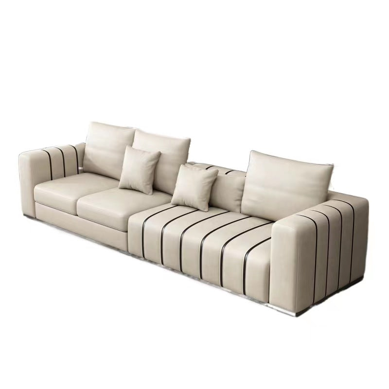 Leathaire Upholstered 4-Seater Sofa