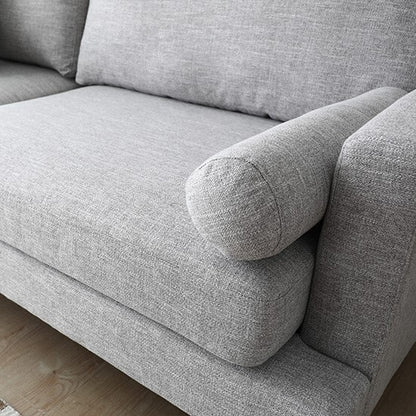 Apartment Light Grey Linen Upholstered Sofa