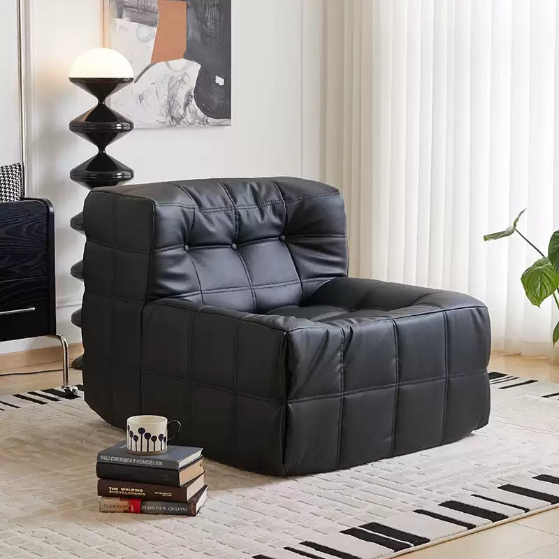 Lazy vacuum compression single sofa black