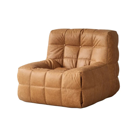 Lazy vacuum compression single sofa brown