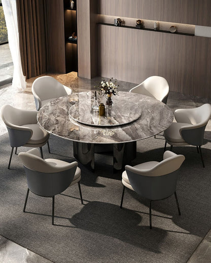 Round Dining Table with Rotating Centre