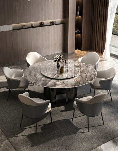 Round Dining Table with Rotating Centre