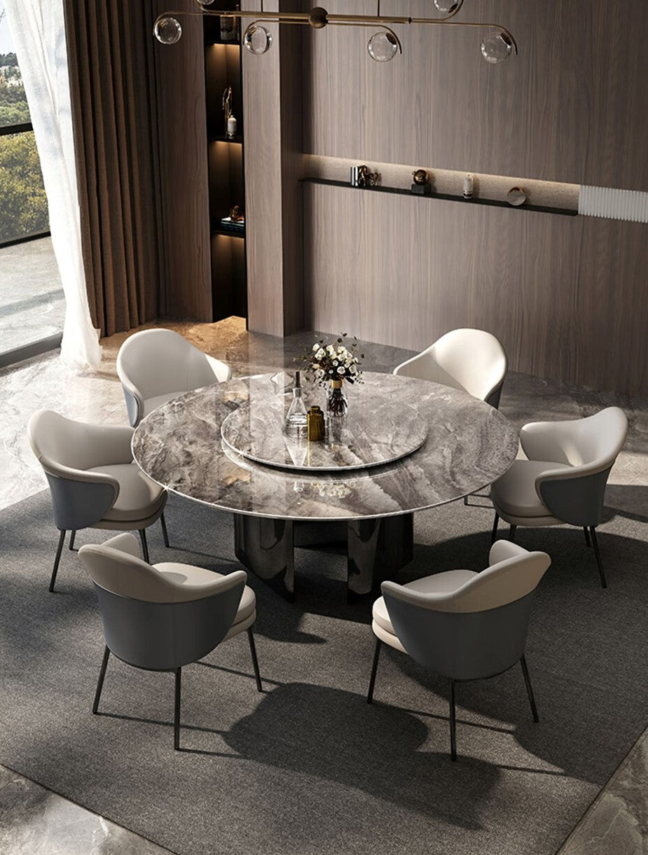 Round Dining Table with Rotating Centre