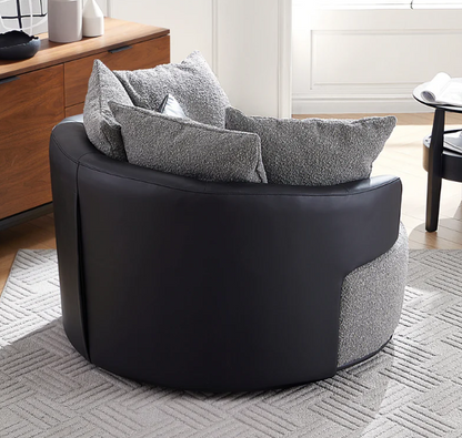 Modern Round Armchair Upholstered Leisure Sofa Chair