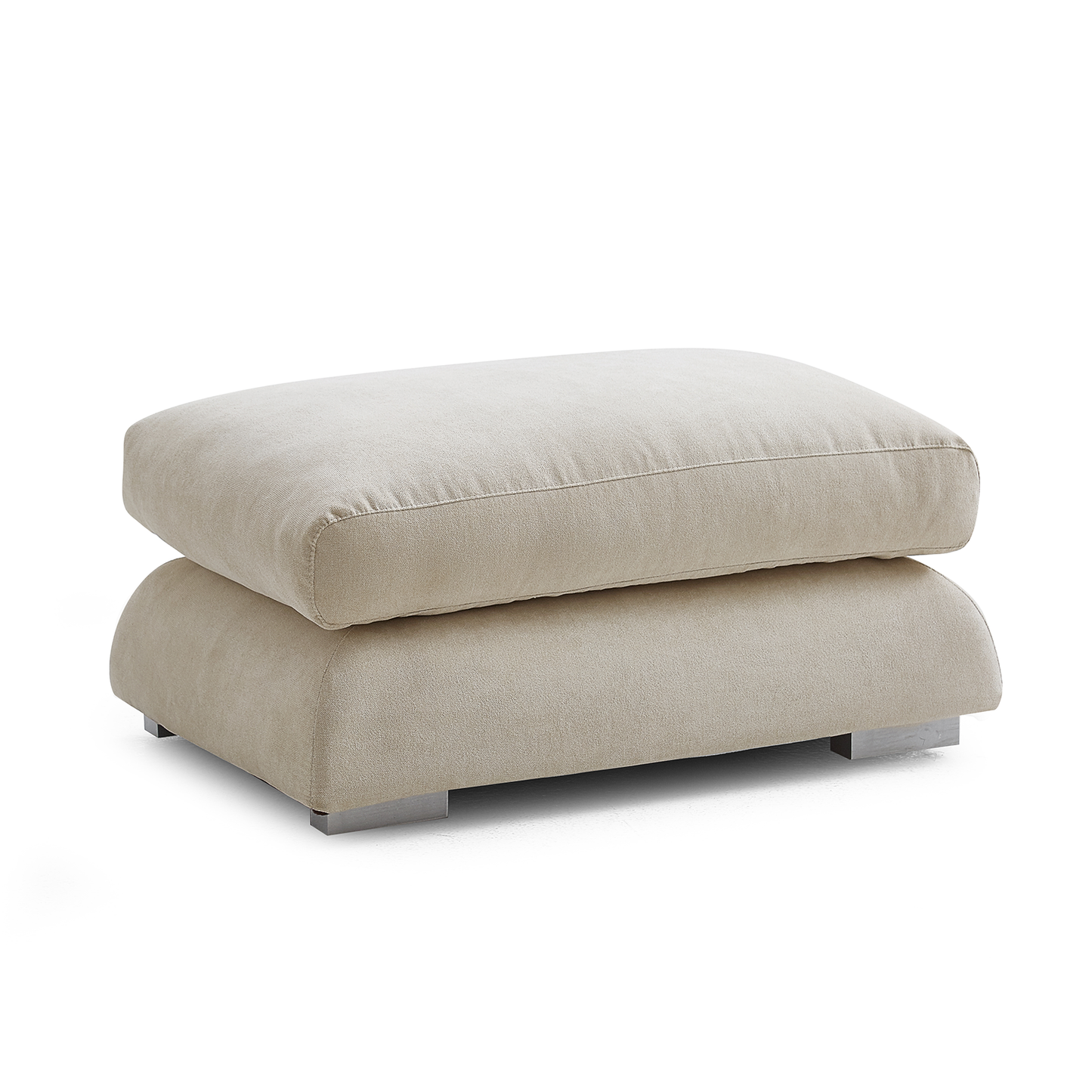 Aalto Fresh Beige 4 Seater Sofa with Ottoman