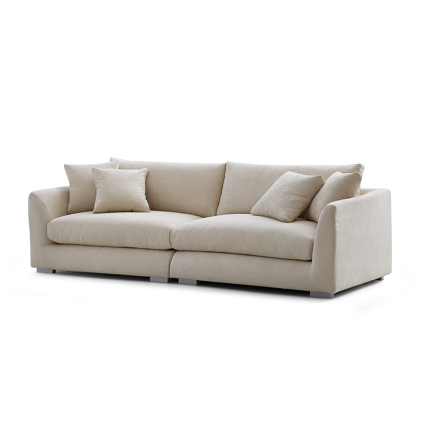 Upholstered Fabric 4 Seater Sofa