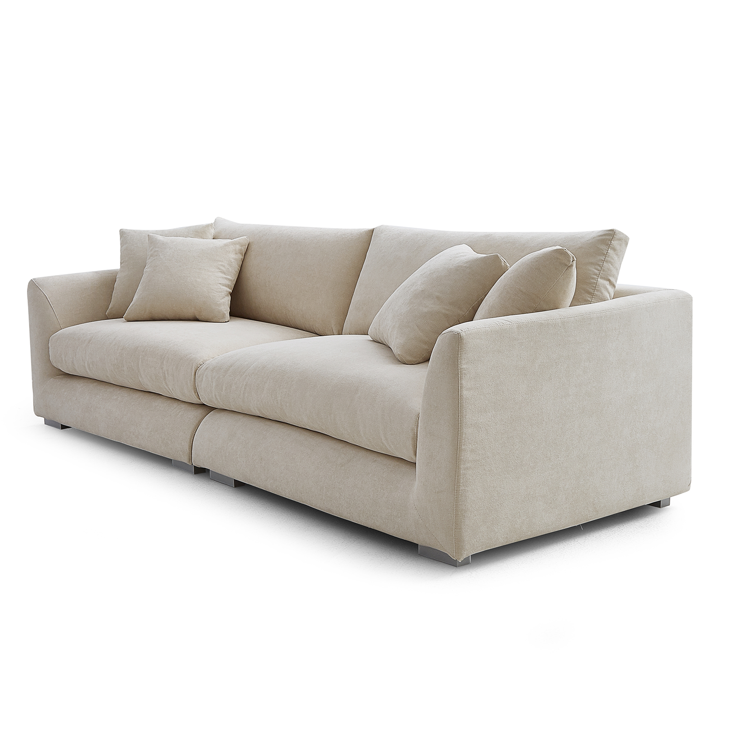 Upholstered Fabric 4 Seater Sofa