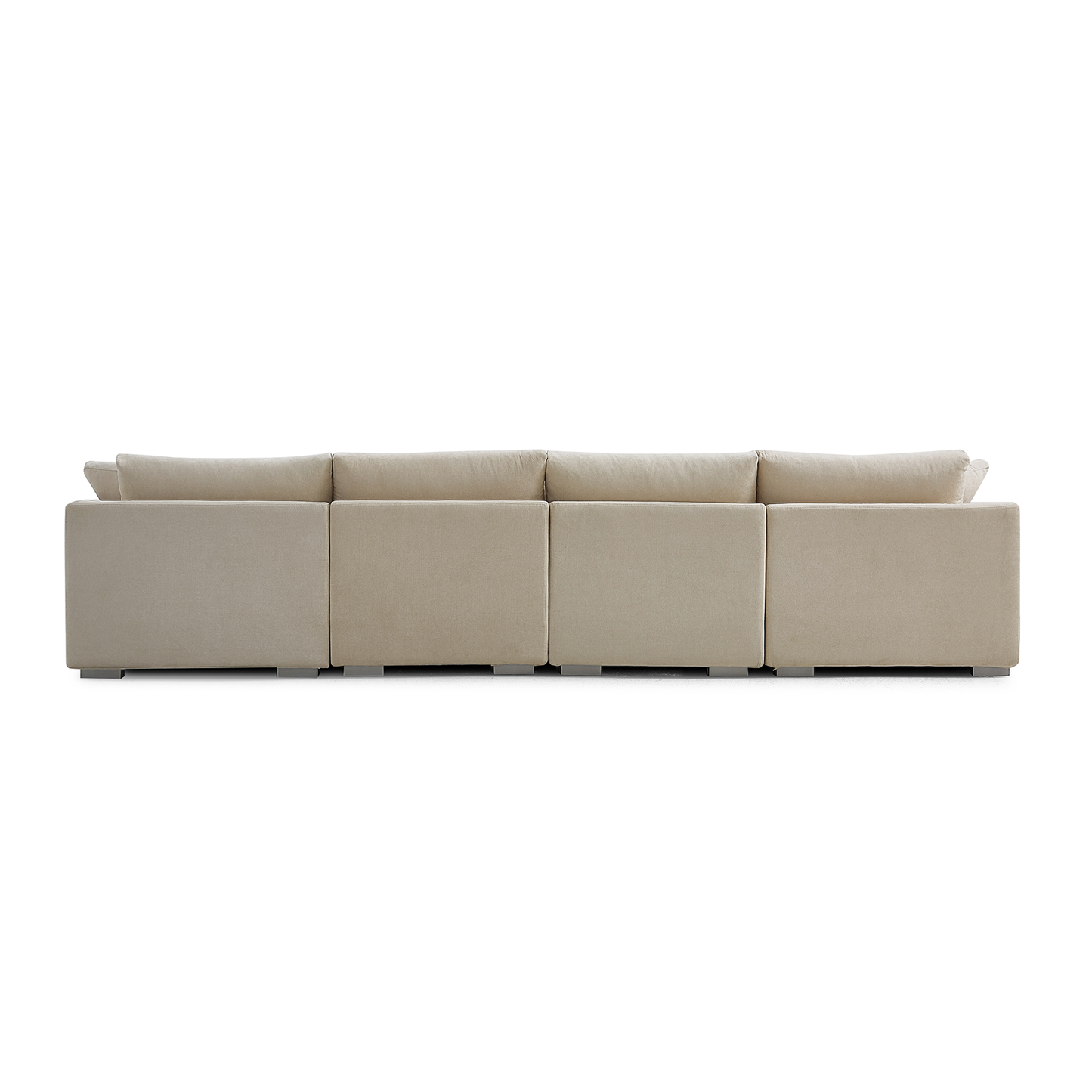 Upholstered Fabric U-Shaped Sectional with Chaise Lounge