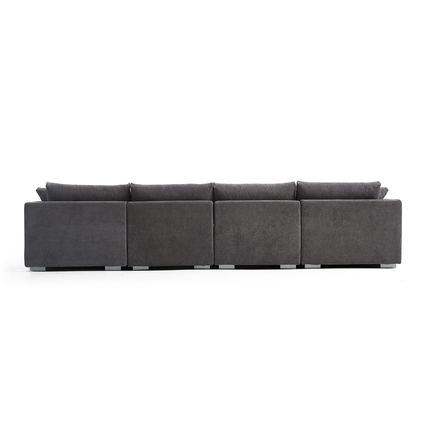 Aalto Fresh Grey Upholstered U-Shaped Sectional Sofa